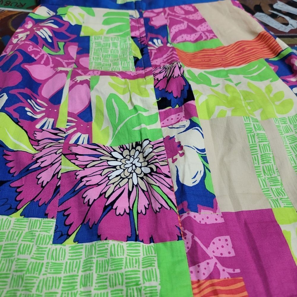 Vibrant Lilly Pulitzer Strapless Patchwork Dress … - image 8